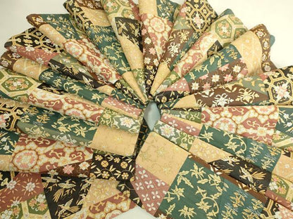 平和屋本店●最高級　明綴れ　全通柄袋帯　切嵌花鳥文　金銀糸　逸品　DZAB9640kh6