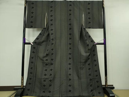 平和屋着物●極上　本塩沢　唐草間道　逸品　DZAB9653kh6