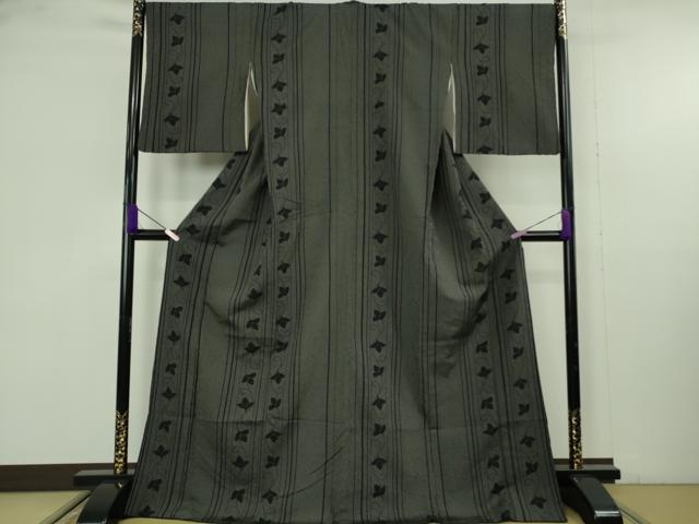 平和屋着物●極上　本塩沢　唐草間道　逸品　DZAB9653kh6