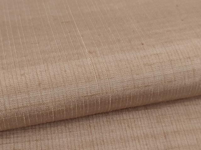 平和屋着物●極上　紅花紬　米沢　色無地　水柿色　逸品　DZAB9655kh6