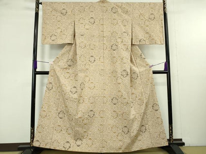 平和屋着物●極上　結城紬　100亀甲　有栖川文様　逸品　DZAB9656kh6