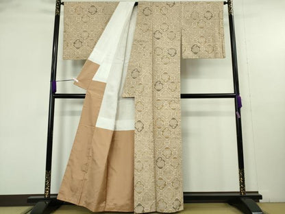 平和屋着物●極上　結城紬　100亀甲　有栖川文様　逸品　DZAB9656kh6