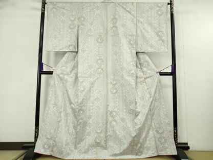 平和屋着物●極上　本場大島紬　白大島　9マルキ　短冊鳳凰花文　逸品　未使用　DZAB9662kh6