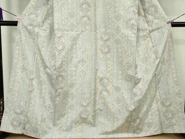 平和屋着物●極上　本場大島紬　白大島　9マルキ　短冊鳳凰花文　逸品　未使用　DZAB9662kh6