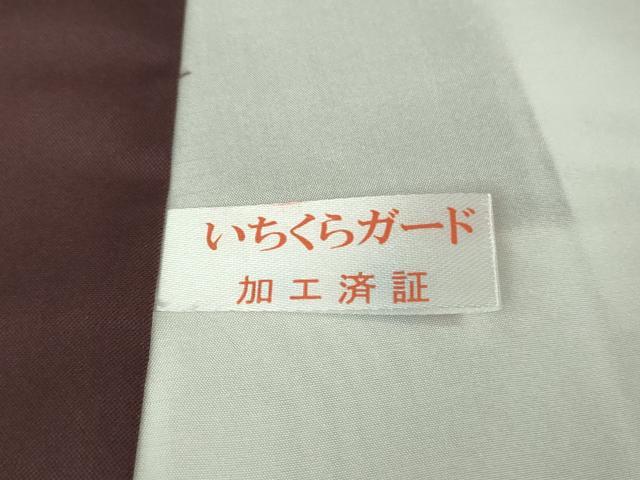 平和屋着物●極上　工房 桝屋儀兵衛　本場縞大島紬　ほのか縞　プラム　川畑絹織物　証紙付き　ロング丈　逸品　未使用　DZAB9667kh6