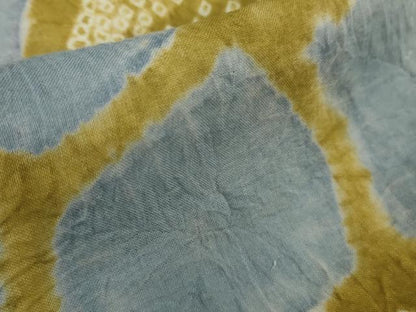 平和屋着物∴極上　夏物　浴衣　有松鳴海絞り　舞葉文　綿　逸品　DZAB9669kh6