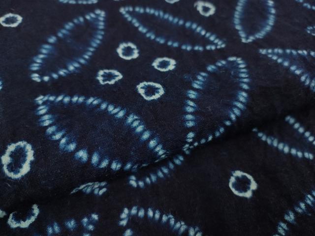 平和屋着物∴極上　夏物　浴衣　有松鳴海絞り　七宝文　綿　逸品　DZAB9670kh6