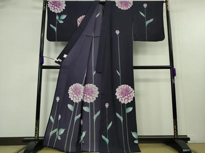 平和屋着物∴極上　夏物　撫松庵　訪問着　浴衣　セオアルファ　枝花文　洗える着物　逸品　DZAB9677kh6