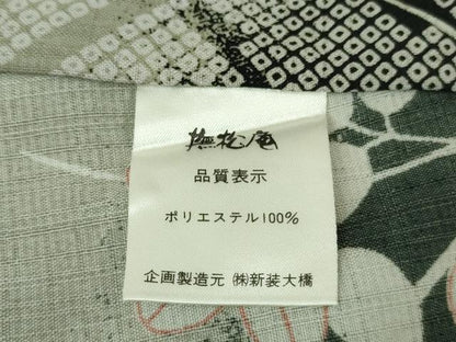 平和屋着物∴極上　夏物　撫松庵　小紋・浴衣兼用　セオアルファ　花萩文　洗える着物　逸品　未使用　DZAB9679kh6