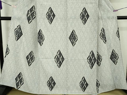 平和屋着物∴極上　夏物　小紋・浴衣兼用　セオアルファ　切子柄　洗える着物　逸品　DZAB9683kh6