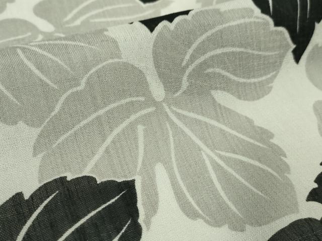 平和屋着物∴極上　夏物　小紋・浴衣兼用　葉尽くし　洗える着物　ロング丈　逸品　未使用　DZAB9684kh6
