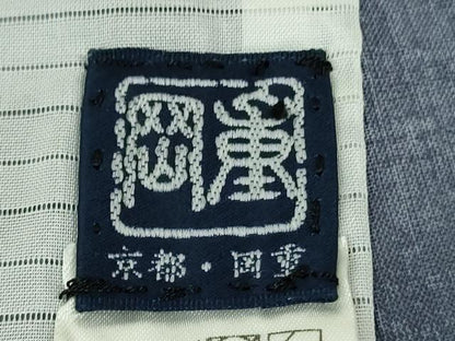 平和屋着物∴極上　夏物　岡重謹製　OKAJIMA　小紋・浴衣兼用　露芝花文　綿　逸品　DZAB9685kh6
