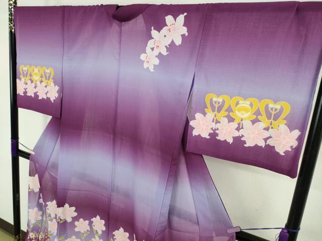 平和屋着物∴極上　夏物　訪問着　浴衣　枝花文　暈し染め　洗える着物　逸品　DZAB9688kh6