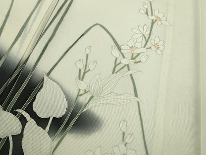 平和屋着物＊極上　夏物　訪問着　絽　草花文　暈し染め　銀彩　逸品　未使用　DZAB9698kh6