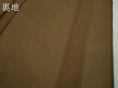 平和屋着物＊極上　夏物　世界的人形師　辻村寿三郎　ジュサブロー　訪問着　紗　両面染　舞桜　灰色地　金彩　逸品　DZAB9700kh6