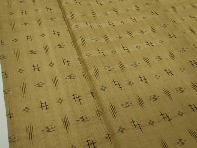 平和屋着物＊極上　夏物　絹芭蕉　夏上布　絣文様　逸品　DZAB9701kh6