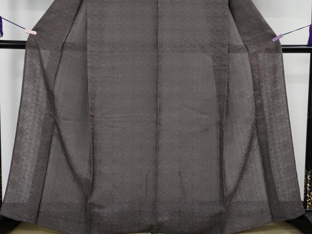 平和屋着物＊極上　夏物　夏お召　花菱紋紗　紅消鼠色　逸品　未使用　DZAB9708kh6