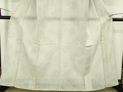 平和屋着物＊極上　夏物　本塩沢　夏塩沢 　110亀甲　蚊絣　雪輪重ね　逸品　DZAB9710kh6