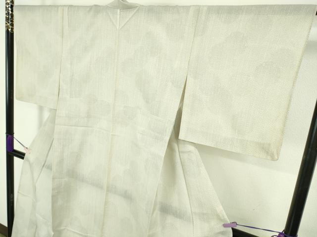 平和屋着物＊極上　夏物　本塩沢　夏塩沢 　110亀甲　蚊絣　雪輪重ね　逸品　DZAB9710kh6