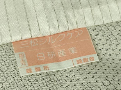 平和屋着物＊極上　夏物　本塩沢　夏塩沢 　110亀甲　蚊絣　雪輪重ね　逸品　DZAB9710kh6