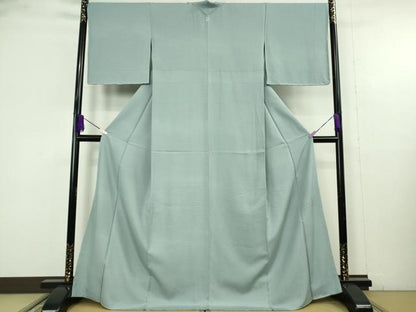 平和屋着物▽極上　松尾光琳　色無地　無双　絽袷　絽×絽　銀花　秘色色　冊子付き　逸品　未使用　DZAB9712kh6