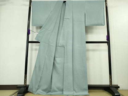 平和屋着物▽極上　松尾光琳　色無地　無双　絽袷　絽×絽　銀花　秘色色　冊子付き　逸品　未使用　DZAB9712kh6
