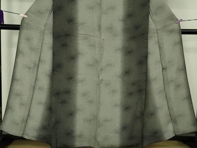 平和屋着物▽極上　小紋　無双　紗袷　紗×絽　松葉　暈し染め　逸品　未使用　DZAB9714kh6