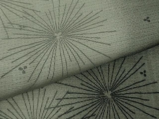平和屋着物▽極上　小紋　無双　紗袷　紗×絽　松葉　暈し染め　逸品　未使用　DZAB9714kh6