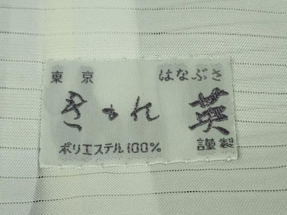 平和屋着物▽極上　洗える最高級着物　＜英＞はなぶさ謹製　小紋　無双　紗袷　紗×絽　秋草文　濃紺地　逸品　DZAB9715kh6