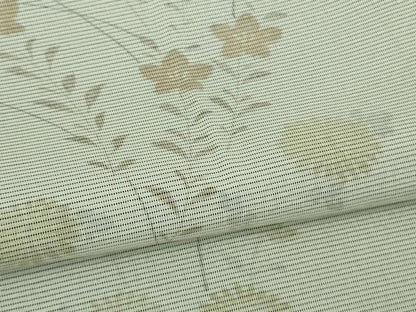 平和屋着物▽極上　洗える最高級着物　＜英＞はなぶさ謹製　小紋　無双　紗袷　紗×絽　秋草文　濃紺地　逸品　DZAB9715kh6