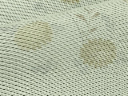 平和屋着物▽極上　洗える最高級着物　＜英＞はなぶさ謹製　小紋　無双　紗袷　紗×絽　秋草文　濃紺地　逸品　DZAB9715kh6