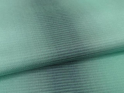 平和屋着物▽極上　お召　単衣　間道　暈し染め　青竹色地　逸品　未使用　DZAB9718kh6