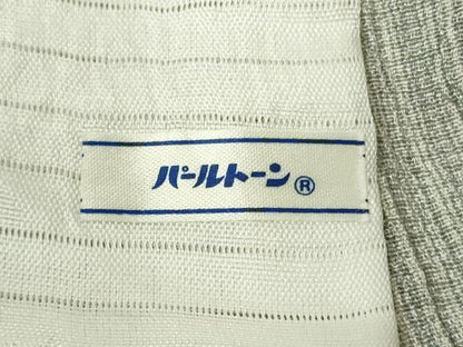 平和屋着物▽極上　日本工芸会正会員　林宗平　本塩沢　単衣　縞　林織物謹製　証紙付き　逸品　DZAB9719kh6