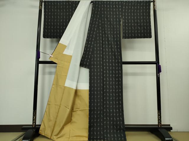 平和屋本店●極上　本場琉球絣　紬　大城つや子作　手おり　証紙付き　逸品　DZAB9727kh6