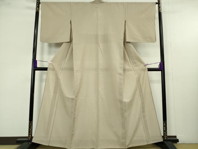 平和屋着物＊極上　夏物　結城紬　夏結城　色無地　練色　逸品　DZAB9730kh6