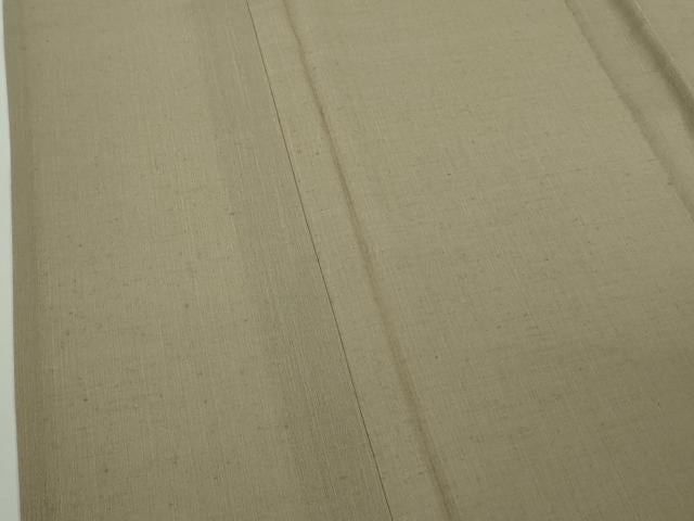 平和屋着物＊極上　夏物　結城紬　夏結城　色無地　練色　逸品　DZAB9730kh6