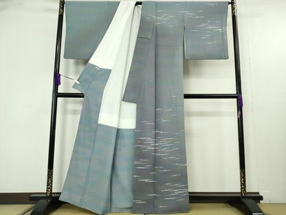 平和屋着物●極上　石川県指定無形文化財　牛首紬　白山工房　手織り　牛首紬縮緬　訪問着　霞文　暈し染め　証紙付き　逸品　DZAB9733kh6