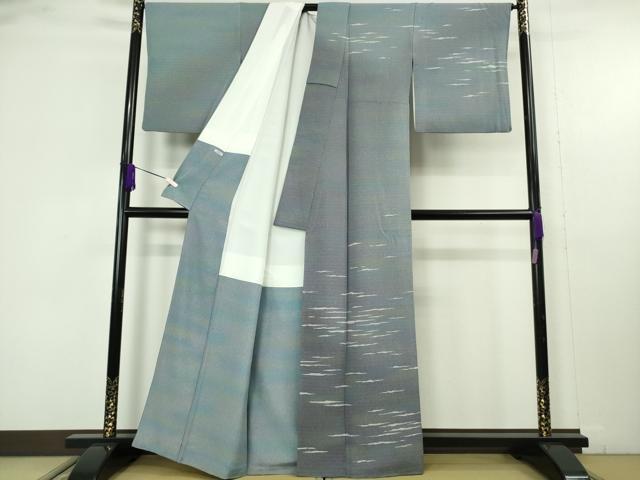 平和屋着物●極上　石川県指定無形文化財　牛首紬　白山工房　手織り　牛首紬縮緬　訪問着　霞文　暈し染め　証紙付き　逸品　DZAB9733kh6