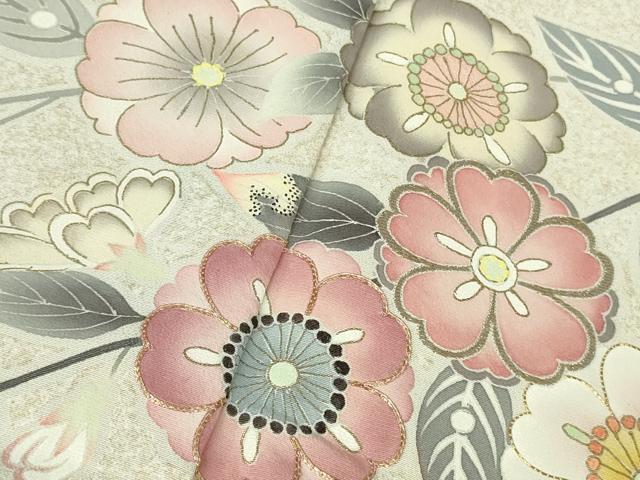 平和屋本店●極上　京友禅作家　光永正美　訪問着　駒刺繍　枝垂れ花　金彩　逸品　DZAB9736kh6