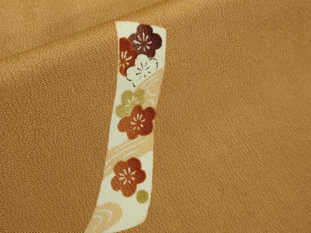 平和屋着物∞極上　銀座　志ま亀　道行コート　ロング丈　短冊花文　縮緬地　暈し染め　たとう紙付き　逸品　DZAB9748kh6