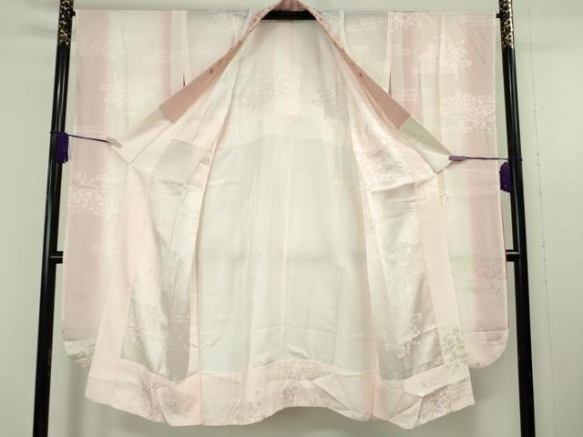 平和屋本店●極上　振袖・長襦袢(無双仕立て・半衿刺繍)セット　小寺義一作　辻が花　暈し染め　金通し地　逸品　DZAB9750kh6