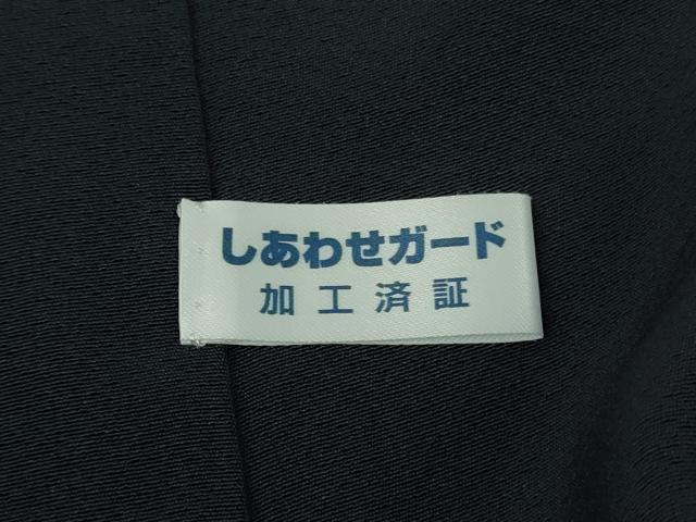 平和屋着物●極上　振袖・長襦袢(袷)セット　舞花文　黒地　暈し染め　金彩　銀通し地　逸品　DZAB9755kh6