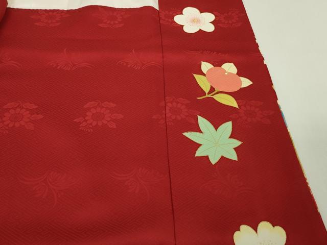 平和屋着物●極上　振袖　駒刺繍　吉祥花丸文　金彩　逸品　DZAB9757kh6