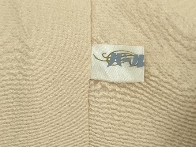 平和屋本店●極上　訪問着　刺繍　舞扇　香色地　暈し染め　金糸　鬼しぼ縮緬　逸品　DZAB9760kh6