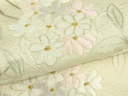 平和屋本店●極上　山口美術織物　皇室　伊勢神宮御用　錦繍　訪問着　総刺繍　枝花文　蒸栗色地　ロング丈　逸品　未使用　DZAB9761kh6