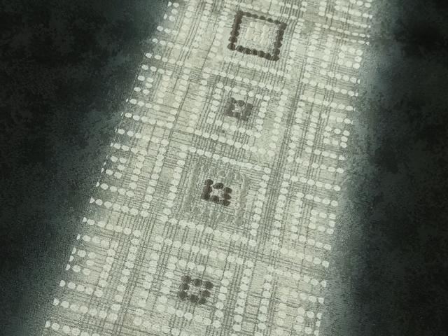平和屋着物●極上　訪問着　刺繍　間道　黒地　暈し染め　逸品　DZAB9769kh6