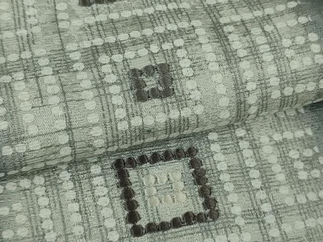 平和屋着物●極上　訪問着　刺繍　間道　黒地　暈し染め　逸品　DZAB9769kh6