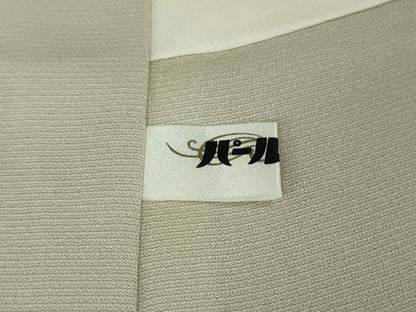 平和屋本店●極上　訪問着　駒刺繍　鴛鴦　枝桜　暈し染め　黒地　金彩　ロング丈　逸品　DZAB9772kh6
