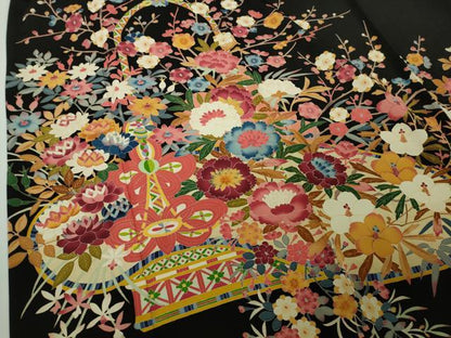 平和屋本店●極上　本加賀友禅作家　木村雨山　黒留袖　花篭　逸品　DZAB9773kh6