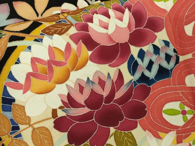 平和屋本店●極上　本加賀友禅作家　木村雨山　黒留袖　花篭　逸品　DZAB9773kh6